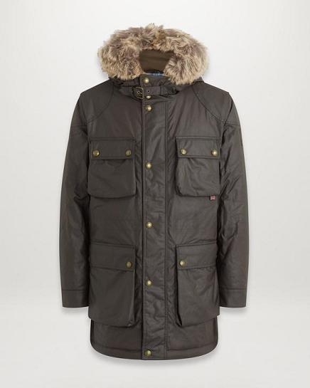 Parka Belstaff Homme Pathmaster Vert Olive Coton Soldes PE3627508